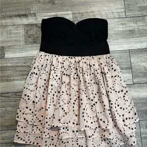 Y2K Wet Seal Heart Print Strapless Dress | Valentine / Coquette Junior’s L